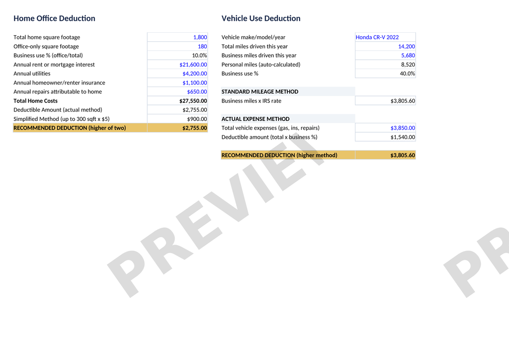 Small Business Expense & Tax Tracker – Complete Bundle | Instant Download