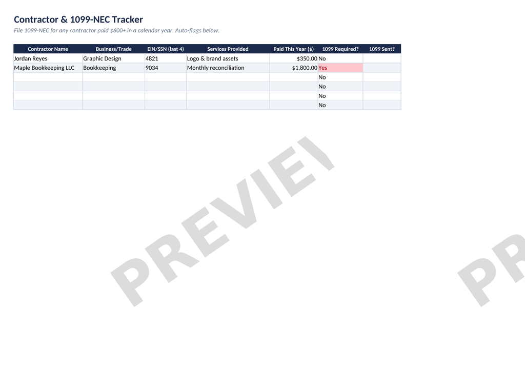 Small Business Expense & Tax Tracker – Complete Bundle | Instant Download