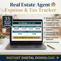 Real Estate Agent Expense & Tax Tracker | Excel & Google Sheets | U.S. Realtor Bookkeeping Spreadsheet | 1099 Income, Mileage & Tax Deduction Tracker