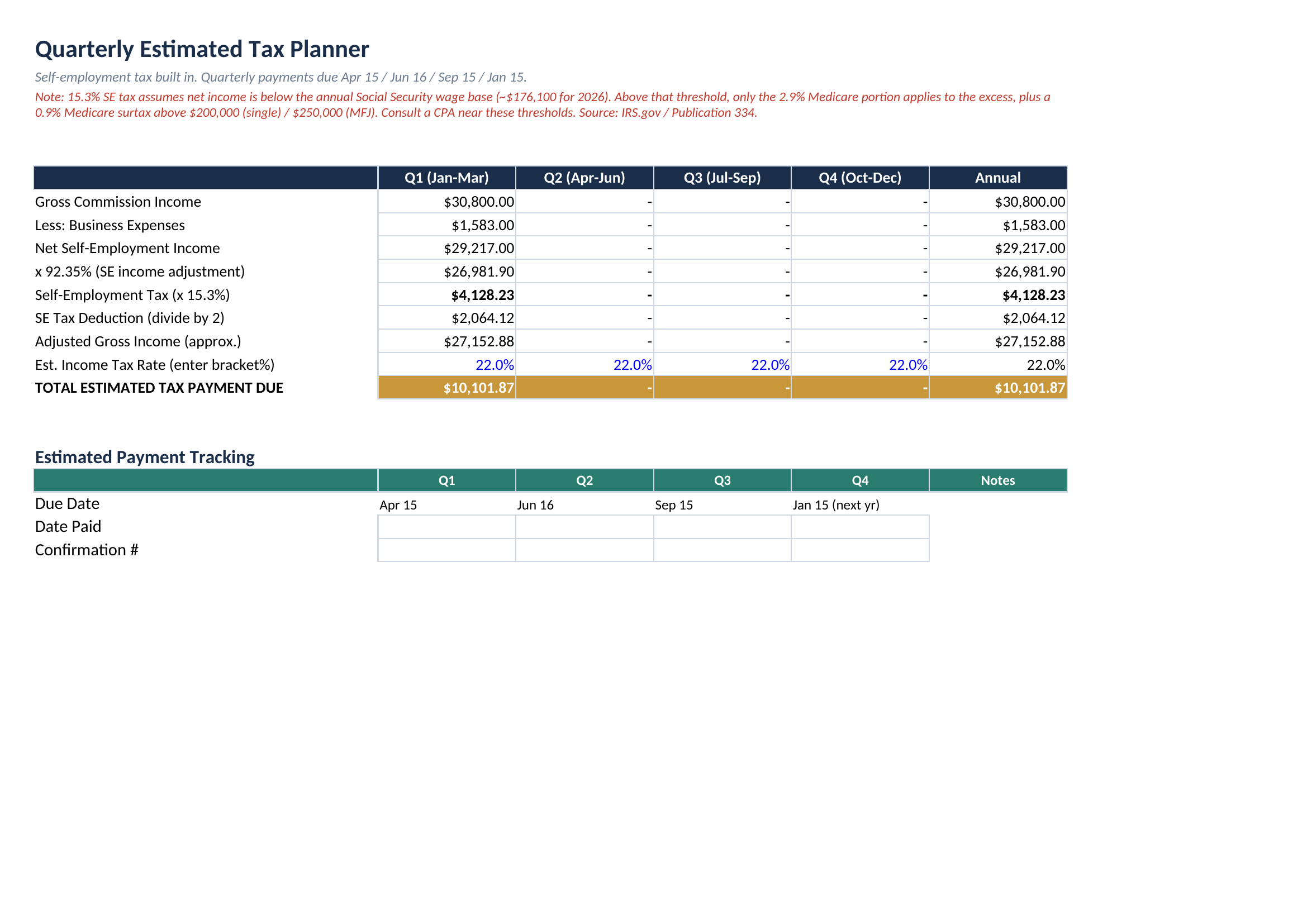 Real Estate Agent Expense & Tax Tracker | Excel & Google Sheets | U.S. Realtor Bookkeeping Spreadsheet | 1099 Income, Mileage & Tax Deduction Tracker